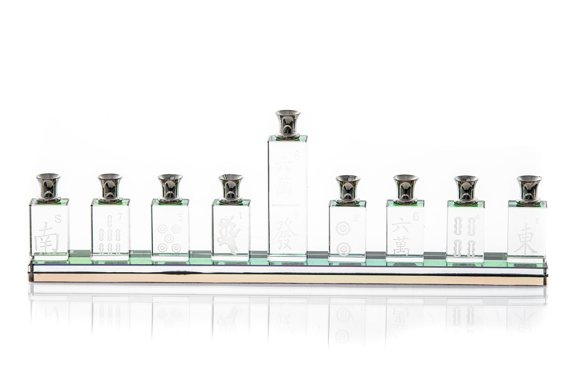 Mah Jongg Crystal Menorah | Judaica Square Lakewood
