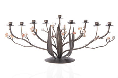 #686 Bronze Narcissus Menorah