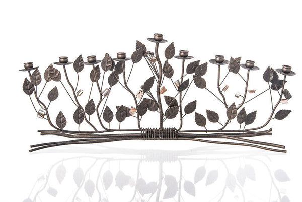 Bronze Brambles Menorah | Judaica Square Lakewood