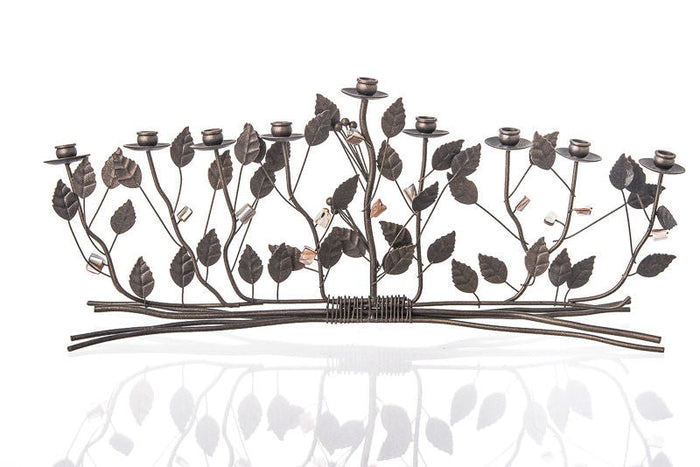Bronze Brambles Menorah | Judaica Square Lakewood