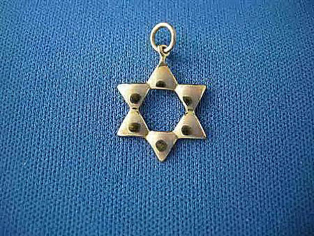 Puffed Star of David Pendant — alternate view | Judaica Square Lakewood