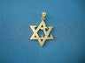 14K yellow gold Star of David pendant formed from the letters L-O-V-E on blue fabric