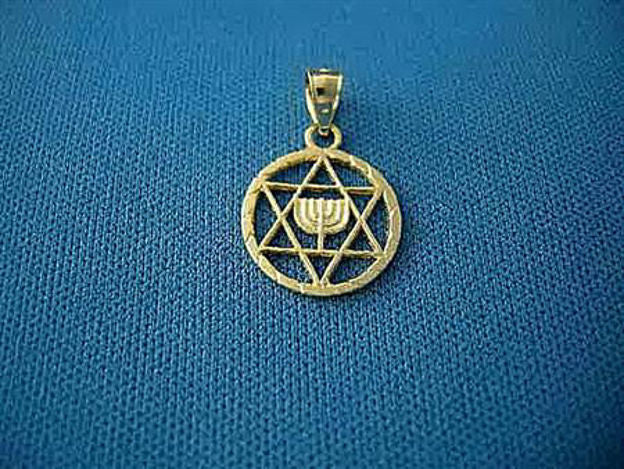 Medallion with Menorah — alternate view | Judaica Square Lakewood