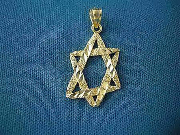Asymmetric Star of David Pendant — alternate view | Judaica Square Lakewood