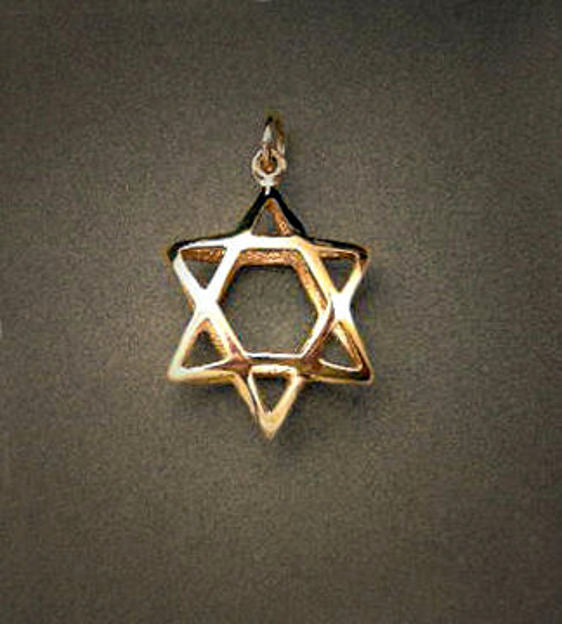 Geo Star of David Pendant — alternate view | Judaica Square Lakewood