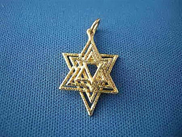 Multilayer Star of David Pendant — alternate view | Judaica Square Lakewood