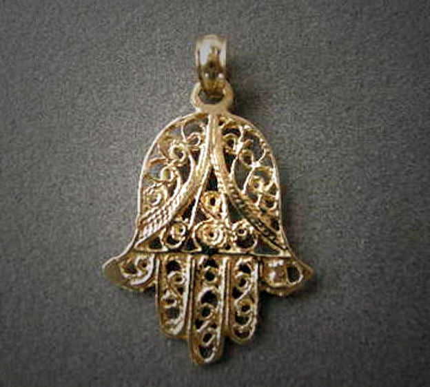 Lattice Hamsa — alternate view | Judaica Square Lakewood