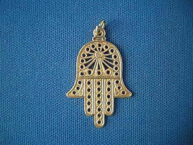 Large Filigree Hamsa — alternate view | Judaica Square Lakewood