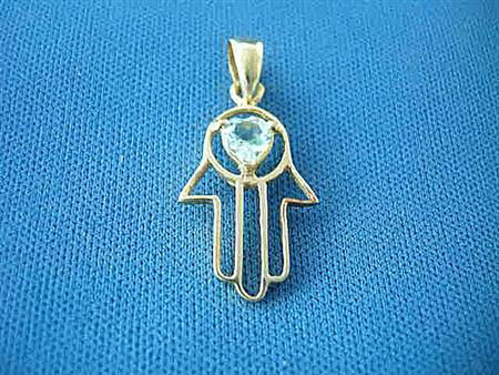 Blue Topaz Hamsa | Judaica Square Lakewood