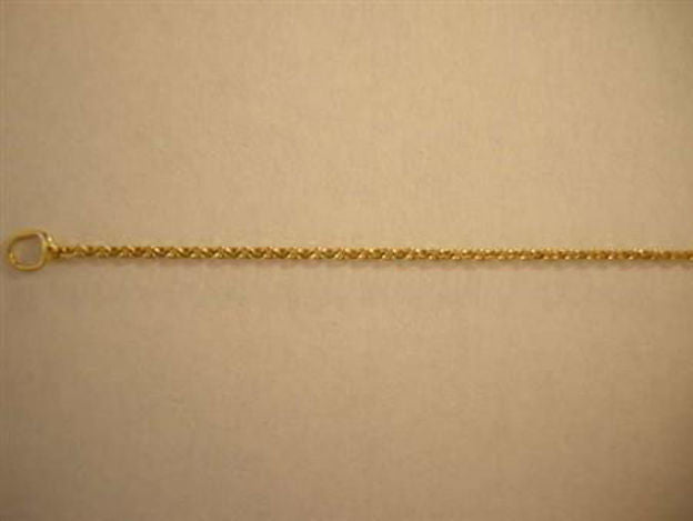 #GBROPE 14K Yellow Gold Baby Rope Chain — detail | Judaica Square Lakewood
