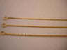 Three gold box chains compared side by side; the heavy gauge is the lowest strand