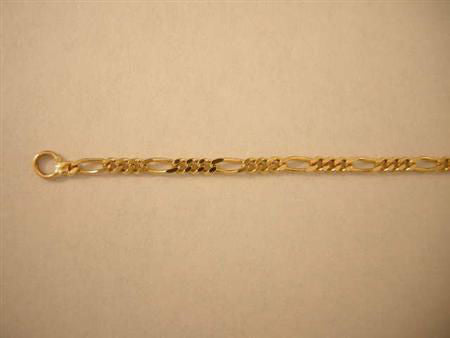 #GLFIG 14K Yellow Gold Light Figaro Chain | Judaica Square Lakewood
