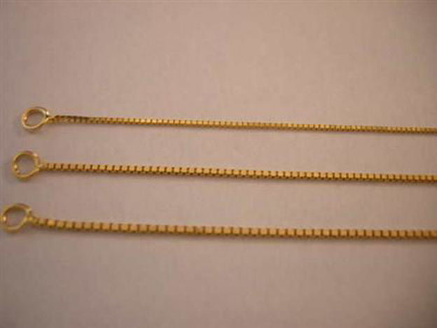 #GMEDBOX 14K Yellow Gold Medium Box Chain — alternate view | Judaica Square Lakewood