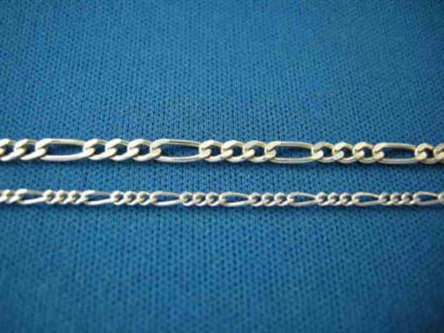 Sterling Silver Baby Figaro Chain — alternate view | Judaica Square Lakewood