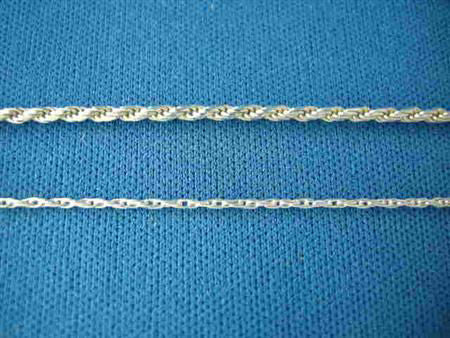Sterling Silver D/C Rope 1.5mm Chain