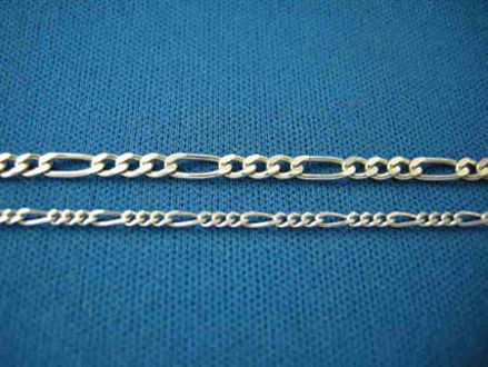 Sterling Silver Light Figaro Chain