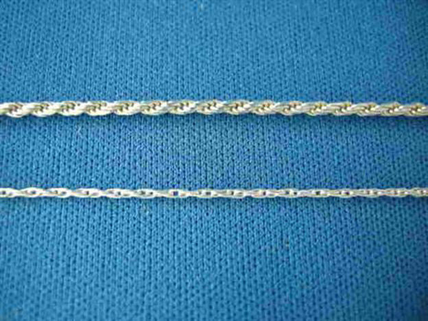 Sterling Silver Light Rope Chain — alternate view | Judaica Square Lakewood