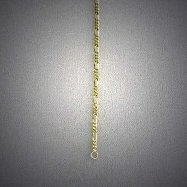 #GBFIG 14K Yellow Gold Baby Figaro Chain — alternate view | Judaica Square Lakewood