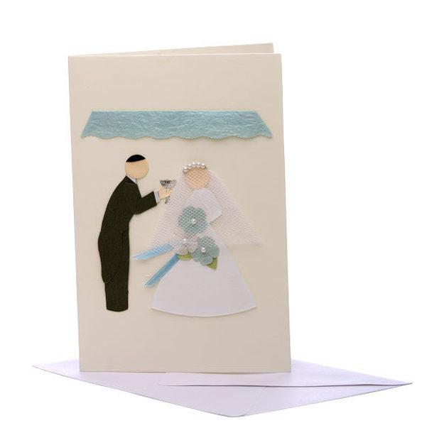 Bride and Groom Card — detail | Judaica Square Lakewood