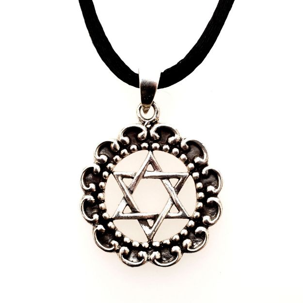 Studio Star of David Medallion Pendant — alternate view | Judaica Square Lakewood