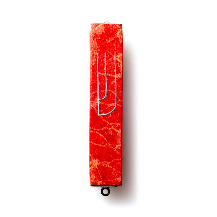 #HR-B041-BMS Bronze Mussell Mini Sterling Silver Mezuzah Case — view 4 | Judaica Square Lakewood