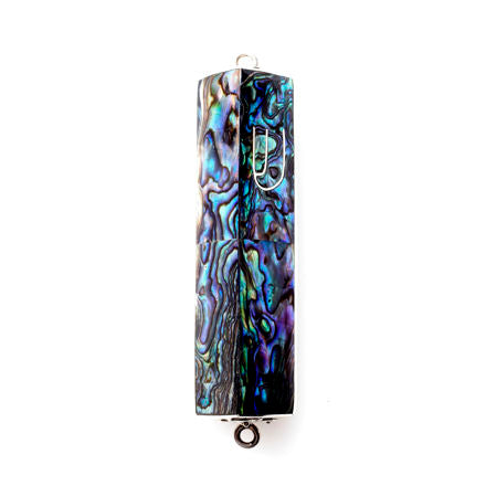 Abalone and Sterling Silver Mezuzah Case