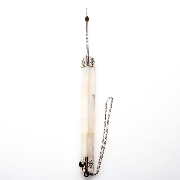 #HR-B523-M Yad Mother of Pearl Triangle and Sterling Silver | Judaica Square Lakewood