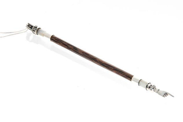 HR-B481-C Yad Coconut Wood, Mother of Pearl and Sterling Silver | Judaica Square Lakewood