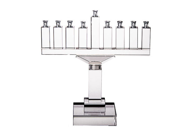 Crystal Menorah — alternate view | Judaica Square Lakewood