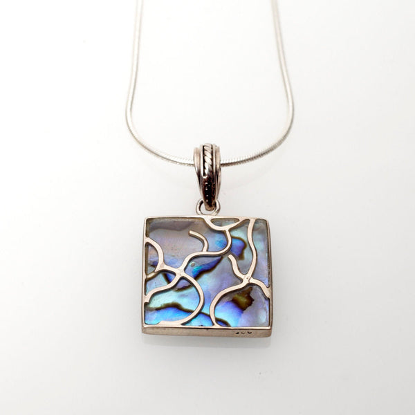 Abalone and Sterling Silver Tree of Life Pendant | Judaica Square Lakewood