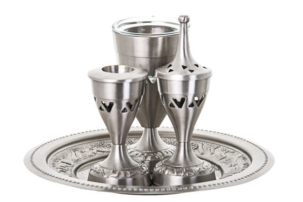 Pewter Havdallah set — alternate view | Judaica Square Lakewood