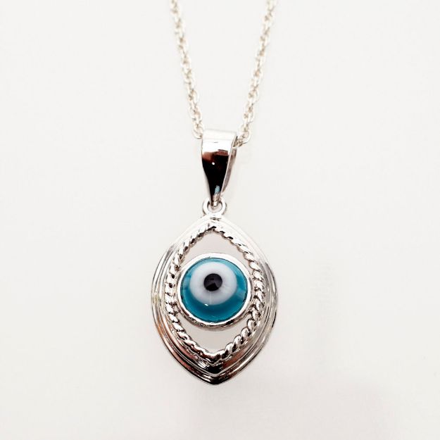 Singleton Eye Necklace — alternate view | Judaica Square Lakewood