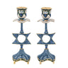 Star of David Jeweled Blue Candlestick | Judaica Square Lakewood