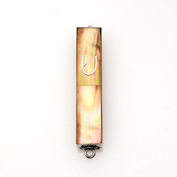 #HR-B041-BMS Bronze Mussell Mini Sterling Silver Mezuzah Case