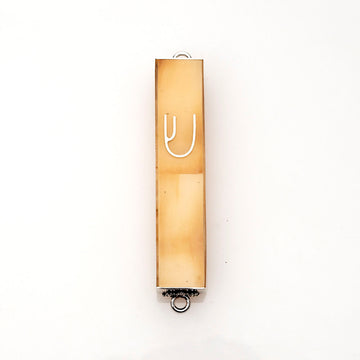 Golden Conch Shell Mini Sterling Silver Mezuzah Case | Judaica Square Lakewood