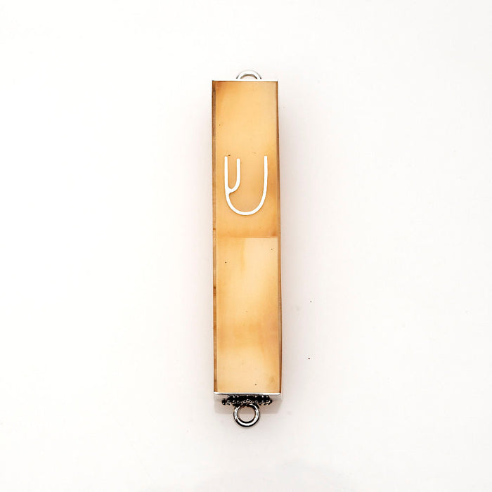 Golden Conch Shell Mini Sterling Silver Mezuzah Case | Judaica Square Lakewood