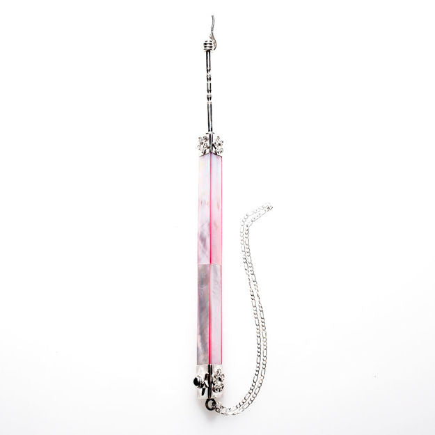 #HR-B523-R Yad Rose Mother of Pearl Triangle and Sterling Silver — alternate view | Judaica Square Lakewood