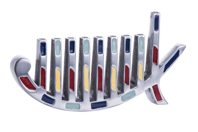 Menorah Red Tiles | Judaica Square Lakewood