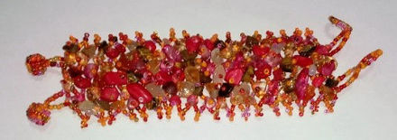 Gemstone and Glass Bead Bracelet