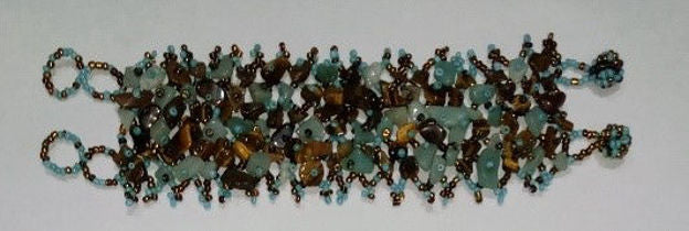 Gemstone and Glass Bead Bracelet — alternate view | Judaica Square Lakewood