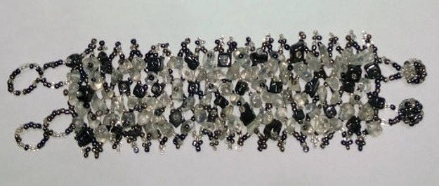 Gemstone and Glass Bead Bracelet — alternate view | Judaica Square Lakewood