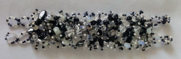 Gemstone and Glass Bead Bracelet — alternate view | Judaica Square Lakewood