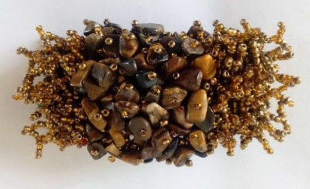 Gemstone and Glass Bead Bracelet — alternate view | Judaica Square Lakewood