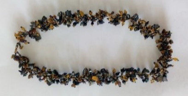 Gemstone Glass Bead Necklace — alternate view | Judaica Square Lakewood