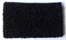 Rectangular purse covered edge to edge in glossy black beads with a pebbled texture
