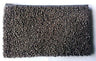 Pewter-toned purse densely covered in round metallic beads in a random pattern