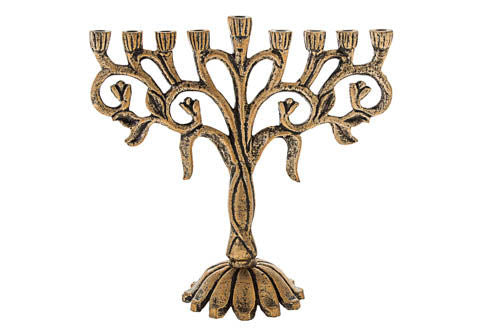 Menorah Tulip Gold | Judaica Square Lakewood