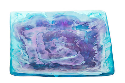 Blueberry Ocean Resin Matzah Plate