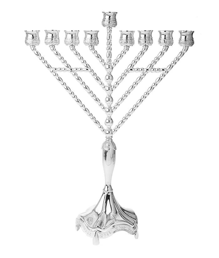 Silver Plated Menorah | Judaica Square Lakewood