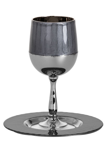 Smoke Dark Grey Kiddush Cup by Copa Judaica